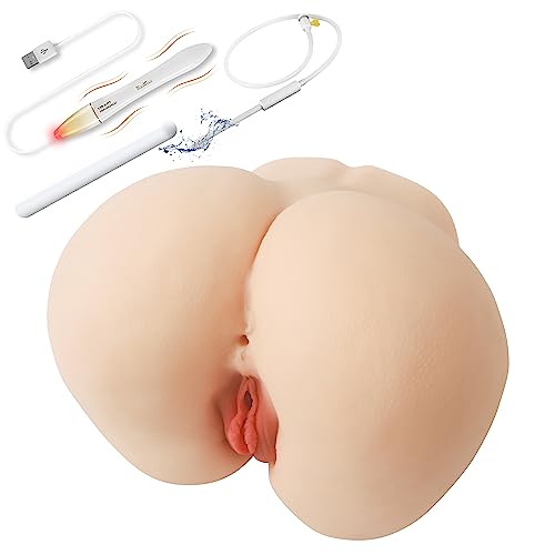 Male Masturbator,8.6LB Sex Doll Ass with Drying Stick& Heating Rod&Sex Doll Douche Washer Hose,Torso Hip Realistic Pocket Pussy Ass for Men Couples Vaginal Anal Doggy -Fair Skin