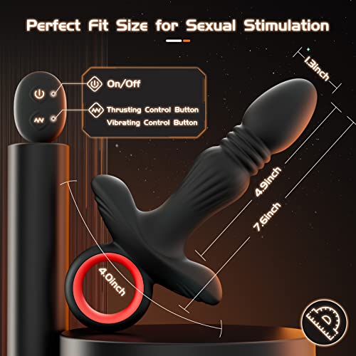 Sex Toys for Men Prostate Massager - Adult Toys Vibrator for Mens Vibrating Butt Plug with 7 Vibration Modes, Male Sex Toy Butt Plug Dildo Vibrators, Anal Plugs for Man Couples Adult Sex Toys & Games