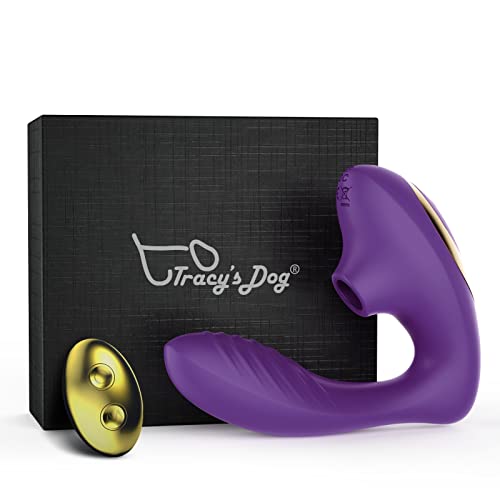 Tracy's Dog Clitoral Sucking Vibrator for Clit G Spot Stimulation, Adult Sex Toys with Remote Control for Women and Couple, Vibrating Stimulator with 10 Suction and Vibration Patterns(OG Pro 2)