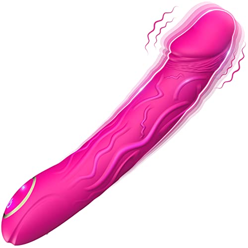 Vibrating Penis Realistic Dildo Vibrator with 10 Powerful Vibration Modes, Women Sex Toy Clitoris Anal Vagina G Spot Vibrator Sex Stimulator Adult Toys for Women Couples Sex Pleasure Rose Toy Vibrator