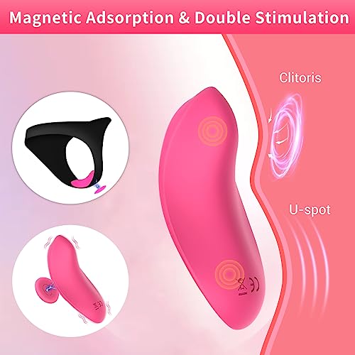 Wearable Panty Vibrator Clitoris and G-Spot Stimulator Mini Vibrating Eggs with Wireless Remote Control 10 Vibration Patterns Silicone Rechargeable Waterproof Invisible Vagina Massager