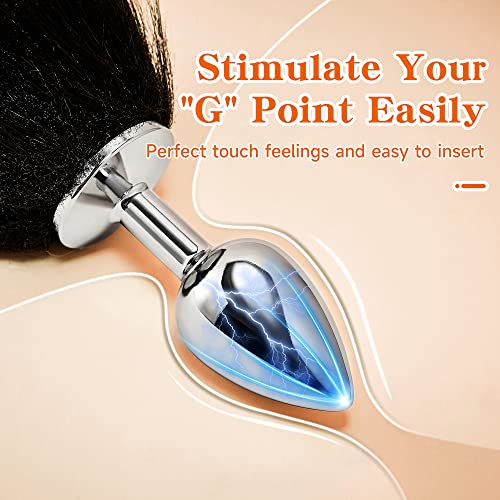 Buttplug Anal Sex Toys Anal Toys - Anal Toy Butt Plug Tail Anal Plug Fox Tail Adult Toys, Stainless Steel But Plug Butt Toys Sex Toys for Women Cosplay Adult Sex Toys for Women Men Couple